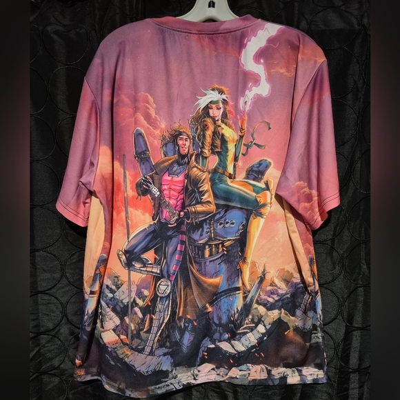 Rogue and Gambit Graphic Tee - Pink and Multicolor - Picture 2 of 2